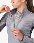 CASTELLI Cyklistická vetruodolná bunda - ARIA SHELL 2 W - strieborná