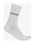 CASTELLI Cyklistické ponožky klasické - CASUAL - biela