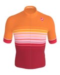 CASTELLI Cyklistický dres s krátkym rukávom - SQUADRA GUEST DESIGNER A019 - oranžová/červená