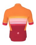 CASTELLI Cyklistický dres s krátkym rukávom - SQUADRA GUEST DESIGNER A019 - oranžová/červená