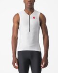 CASTELLI Cyklistický dres bez rukávov - FREE TRI 2 - biela/čierna