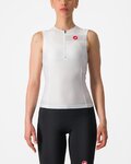 CASTELLI Cyklistický dres bez rukávov - FREE W TRI - biela/čierna