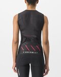 CASTELLI Cyklistický dres bez rukávov - FREE W TRI - čierna/ružová