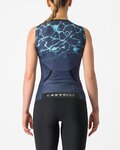 CASTELLI Cyklistický dres bez rukávov - FREE W TRI - modrá/tyrkysová