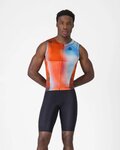 CASTELLI Cyklistická kombinéza - SANREMO 3 - červená/modrá/viacfarebná
