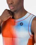 CASTELLI Cyklistická kombinéza - SANREMO 3 - červená/modrá/viacfarebná