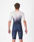 CASTELLI Cyklistická kombinéza - CORE TRI SUIT SHORT SLEEVE - modrá/biela
