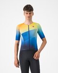 CASTELLI Cyklistický dres s krátkym rukávom - FREE SPEED 3 RACE TOP - modrá/žltá