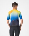 CASTELLI Cyklistický dres s krátkym rukávom - FREE SPEED 3 RACE TOP - modrá/žltá