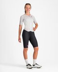 CASTELLI Cyklistická kombinéza - FREE SANREMO 3 W SUIT SHORT SLEEVE - biela/strieborná/čierna
