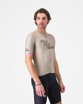 CASTELLI Cyklistický dres s krátkym rukávom - GIRO COLLE DELLE FINESTRE - béžová