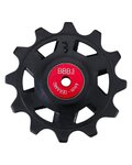 BBB kladky pre prehadzovačku - ROLLERBOY CERAMIC 12T SR - červená/čierna