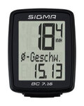 SIGMA SPORT tachometer - BC 7.16 TOPLINE 016 - čierna