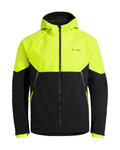VAUDE Cyklistická vetruodolná bunda - QIMSA SOFTSHELL - čierna/žltá