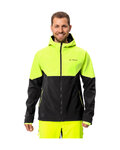 VAUDE Cyklistická vetruodolná bunda - QIMSA SOFTSHELL - čierna/žltá
