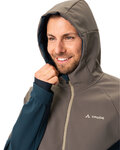 VAUDE Cyklistická vetruodolná bunda - QIMSA SOFTSHELL - hnedá/modrá