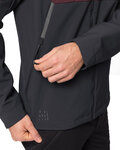 VAUDE Cyklistická vetruodolná bunda - QIMSA SOFTSHELL - bordová/čierna