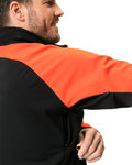 VAUDE Cyklistická vetruodolná bunda - POSTA SOFTSHELL VI - červená/čierna