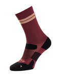 VAUDE Cyklistické ponožky klasické - MID II - bordová
