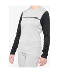 100% SPEEDLAB Cyklistický dres s dlhým rukávom letný - RIDECAMP W - šedá/čierna