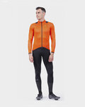 ALÉ Cyklistický dres s dlhým rukávom zimný - THERMAL R-EV1 - oranžová