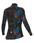 ALÉ Cyklistický dres s dlhým rukávom zimný - CHIOS SOLID - čierna/viacfarebná/šedá