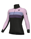ALÉ Cyklistický dres s dlhým rukávom zimný - CHAOS OFF ROAD - GRAVEL - fialová/čierna