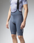 ALÉ Cyklistické nohavice krátke s trakmi - MAGIC COLOUR PR-E - šedá