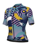 ALÉ Cyklistický dres s krátkym rukávom - PR-E GAMES - ružová/tyrkysová/žltá