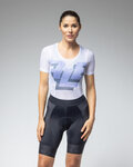 ALÉ Cyklistické tričko s krátkym rukávom - INTIMO MULTIVERSO - biela/modrá