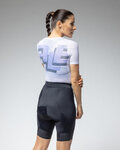 ALÉ Cyklistické tričko s krátkym rukávom - INTIMO MULTIVERSO - biela/modrá