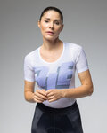 ALÉ Cyklistické tričko s krátkym rukávom - INTIMO MULTIVERSO - biela/modrá