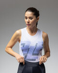 ALÉ Cyklistické tričko bez rukávov - INTIMO MULTIVERSO - biela/modrá