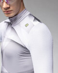 ALÉ Cyklistický dres s dlhým rukávom zimný - QUICK - biela
