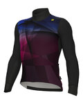 ALÉ Cyklistický dres s dlhým rukávom zimný - R-EV1 QUICK - bordová
