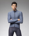 ALÉ Cyklistický dres s dlhým rukávom zimný - KLIMATIK K-IDRO - modrá
