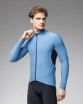 ALÉ Cyklistický dres s dlhým rukávom zimný - KLIMATIK K-IDRO - svetlo modrá