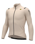 ALÉ Cyklistický dres s dlhým rukávom zimný - WARM RACE - ivory