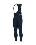ALÉ Cyklistické nohavice dlhé s trakmi - KLIMATIK K-ATMO - modrá