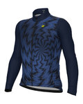 ALÉ Cyklistický dres s dlhým rukávom zimný - PR-E LIQUID - modrá