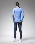 ALÉ Cyklistický dres s dlhým rukávom zimný - KLIMATIK K-IDRO - svetlo modrá