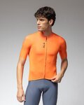 ALÉ Cyklistický dres s krátkym rukávom - COLOR BLOCK PRAGMA - oranžová