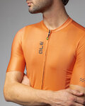 ALÉ Cyklistický dres s krátkym rukávom - COLOR BLOCK PRAGMA - oranžová