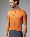 ALÉ Cyklistický dres s krátkym rukávom - COLOR BLOCK PRAGMA - oranžová