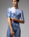 ALÉ Cyklistický dres s krátkym rukávom - SOUND PR-E - biela/modrá