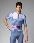 ALÉ Cyklistický dres s krátkym rukávom - SOUND PR-E - biela/modrá