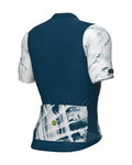 ALÉ Cyklistický dres s krátkym rukávom - PALM PR-E - biela/modrá