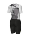 ALÉ Cyklistická kombinéza - WATT 3.6 R-EV1 - biela/čierna
