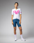 ALÉ Cyklistický dres s krátkym rukávom - SAUVAGE PR-E - biela/ružová