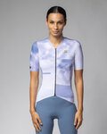 ALÉ Cyklistický dres s krátkym rukávom - ATMOSFERA PR-E - biela/fialová